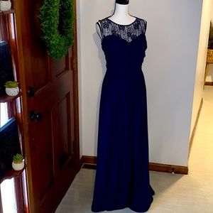 Eva navy Blue Holiday or Bridal gown
